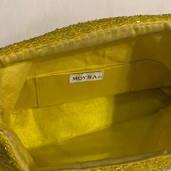 Moyno New York Vintage Yellow & Purple Sequins Beads Clutch Purse - Picture 10 of 12